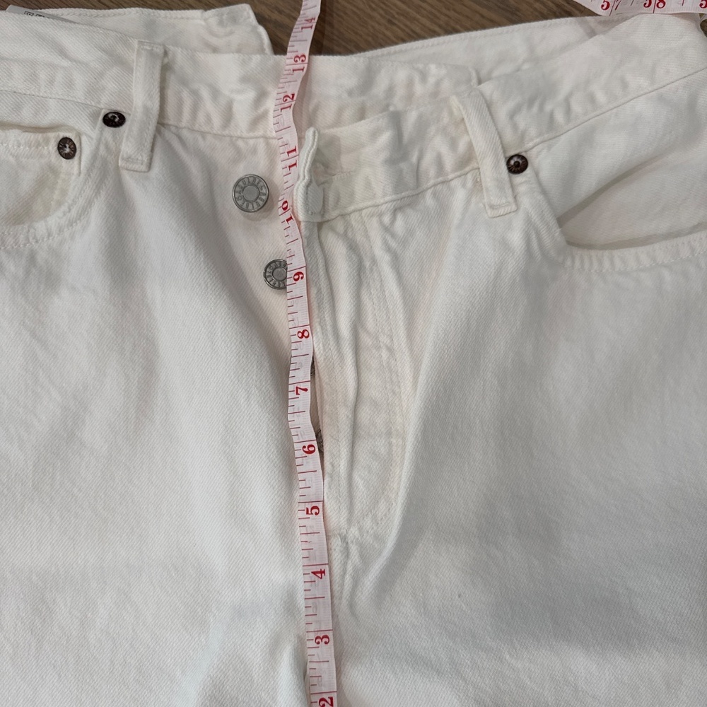 Agolde white button fly wide leg jeans Size 29 - Picture 6 of 9